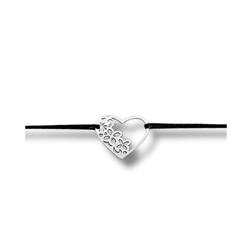 Csipkés oldalú szives karkötő